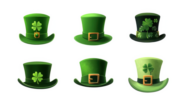Collection of Festive St. Patrick's Day Hats for Celebrations