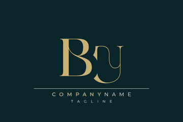 Elegant Monogram with Sophisticated Typography Design Featuring BU with Sophisticated Typography