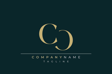 Elegant Monogram with Sophisticated Typography Design Featuring CO with Sophisticated Typography