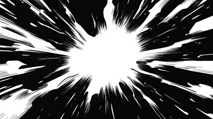Blank Black Comic-Style Background with Thunder and Lightning Bolts for Dramatic Dialog or Caption Setting  
