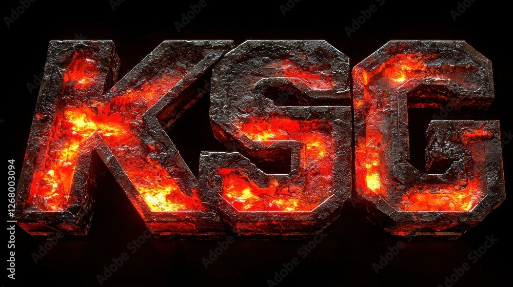 Poster a stylized 3d rendering of the letters 