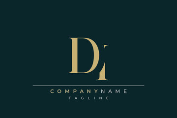 Elegant Monogram with Sophisticated Typography Design Featuring DI with Sophisticated Typography