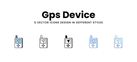 Gps Device vector icons set stock illustration