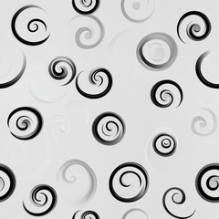 Fototapeta premium Seamless Pattern - Abstract grayscale swirls pattern background