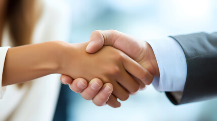 Obraz premium business people shaking hands