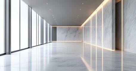 Obraz premium empty room with white wall