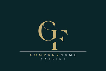 Elegant Monogram with Sophisticated Typography Design Featuring GF with Sophisticated Typography