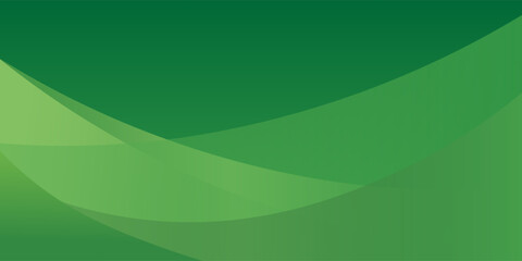 Abstract Green Background Template Vector, Green Background with Beautiful Wave and Gradient Design