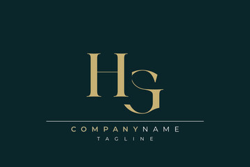 Elegant Monogram with Sophisticated Typography Design Featuring HG with Sophisticated Typography