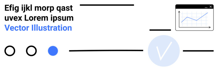 Interface with placeholder text and chart in a pop-up window includes buttons and visual elements. Ideal for data visualization, business reports, dashboard design, user interface, web development