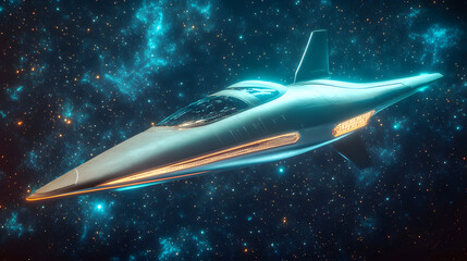 Fototapeta premium Future battleship concept illustration