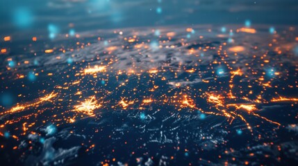 Global business landscape with diverse professionals analyzing data and exchanging insights, focusing on customer connections and HR recruitment