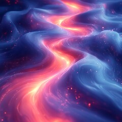 Obraz premium flow neon light wave display high resolution hd background