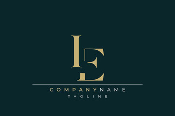 Elegant Monogram with Sophisticated Typography Design Featuring IE with Sophisticated Typography