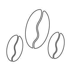 Coffee bean logo. Isolated coffee  beans on white background