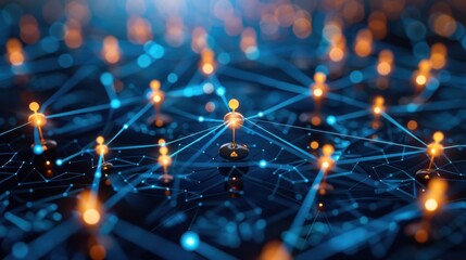 Global business landscape with diverse professionals analyzing data and exchanging insights, focusing on customer connections and HR recruitment