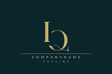 Elegant Monogram with Sophisticated Typography Design Featuring IQ with Sophisticated Typography