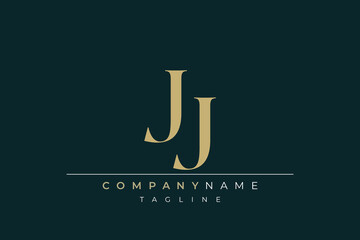 Elegant Monogram with Sophisticated Typography Design Featuring JJ with Sophisticated Typography
