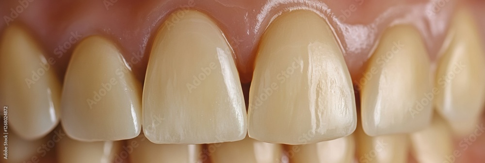 Poster comparison of teeth appearance before and after whitening treatment showing results of the whitening