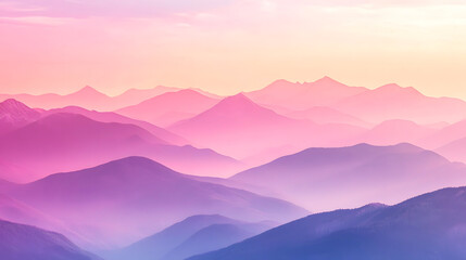 Fototapeta premium Pink mountains dream background