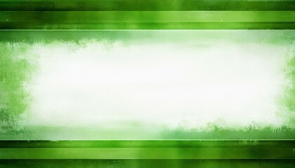 white background texture with green watercolor grunge borders in old faded vintage design elegant pastel green stripes with white center