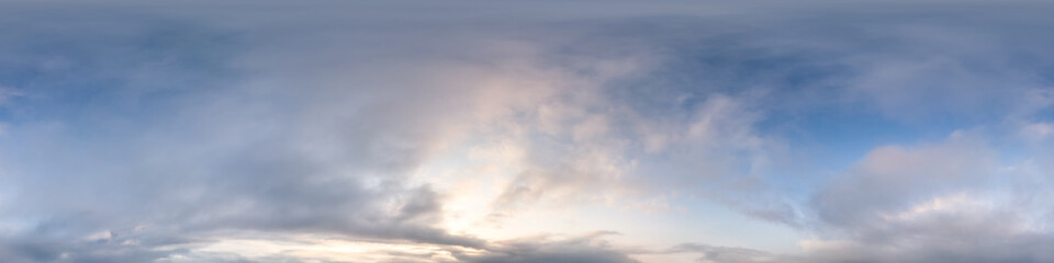 Breathtaking Panorama View of Scenic Cloudscape in Beautiful British Columbia
