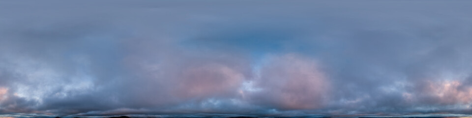360-Degree Cloudscape Panoramic Scene Captured in British Columbia, Canada