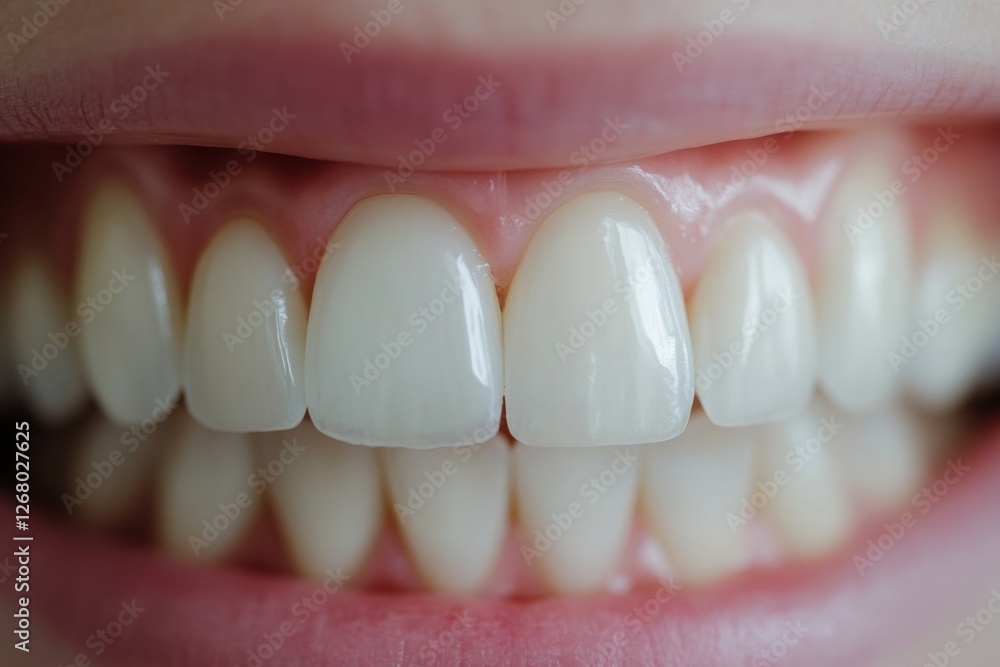 Poster teeth whitening transformation highlighted by a close up view showcasing before and after results in