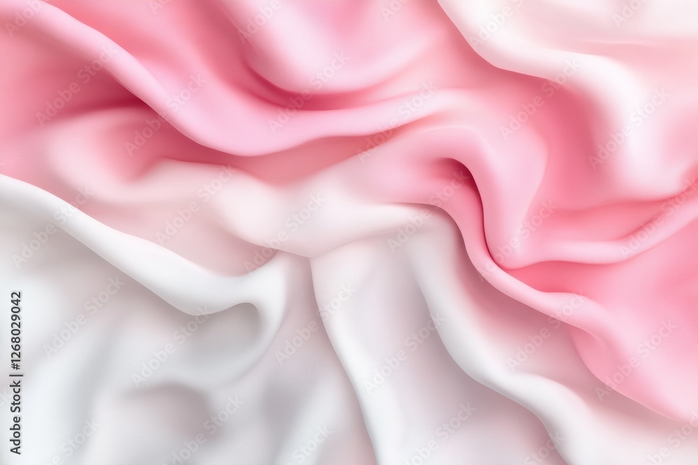 Aufkleber soft pink and white fabric draping gracefully to create a delicate texture and visual appeal for des