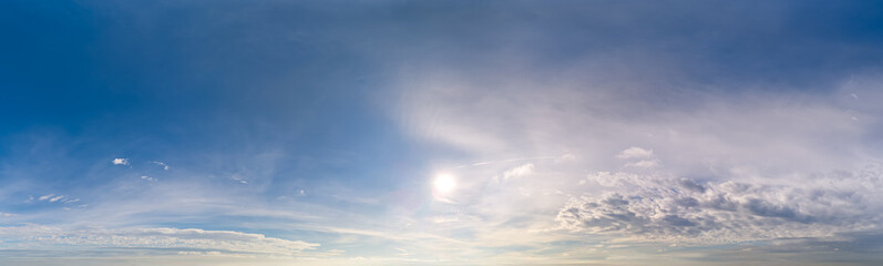 Bright Cloudscape Over A Scattered Sky in British Columbia, Canada