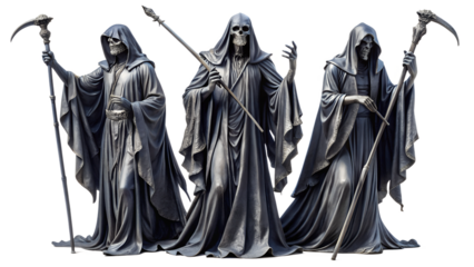 group of halloween people