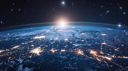 Global business landscape with diverse professionals analyzing data and exchanging insights, focusing on customer connections and HR recruitment