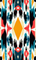 Abstract background in Ikat technique . Printable pattern for wall decorations.