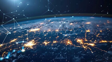 Global business landscape with diverse professionals analyzing data and exchanging insights, focusing on customer connections and HR recruitment