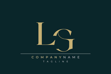 Elegant Monogram with Sophisticated Typography Design Featuring LG with Sophisticated Typography