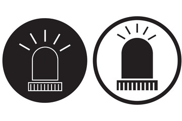 Siren icon isolated on white background