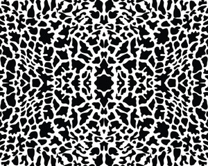 Seamless pattern of giraffe skin on a white background