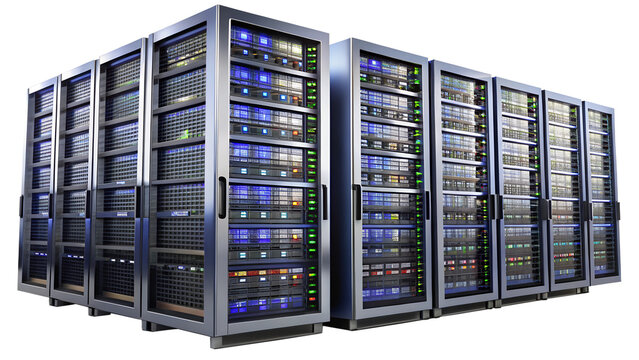 server room with servers - Powered by Adobe