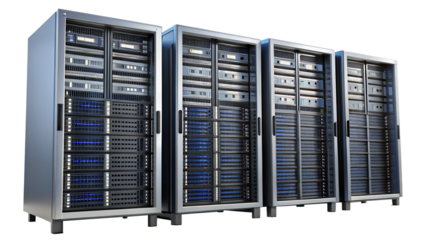 rack of computer servers