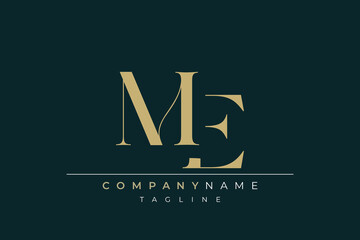 Elegant Monogram with Sophisticated Typography Design Featuring ME with Sophisticated Typography