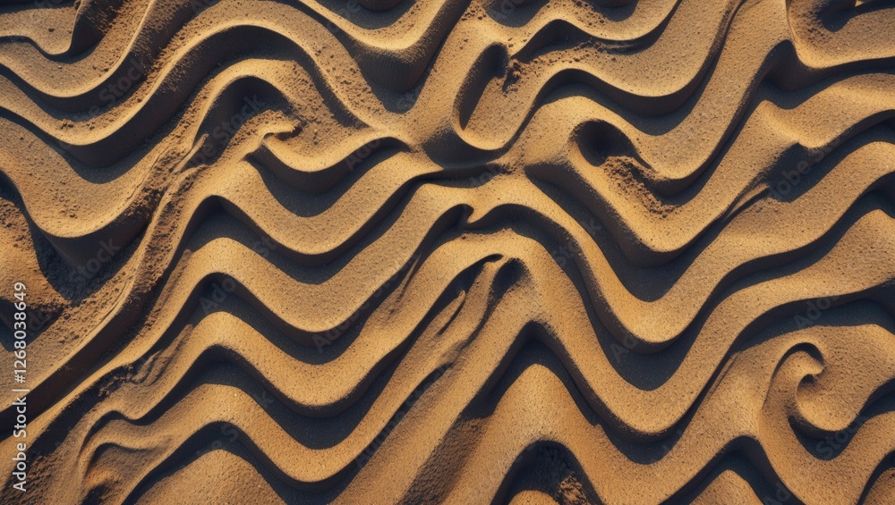 Poster wavy sand texture background with copy space for custom text and design elements in natural desert e