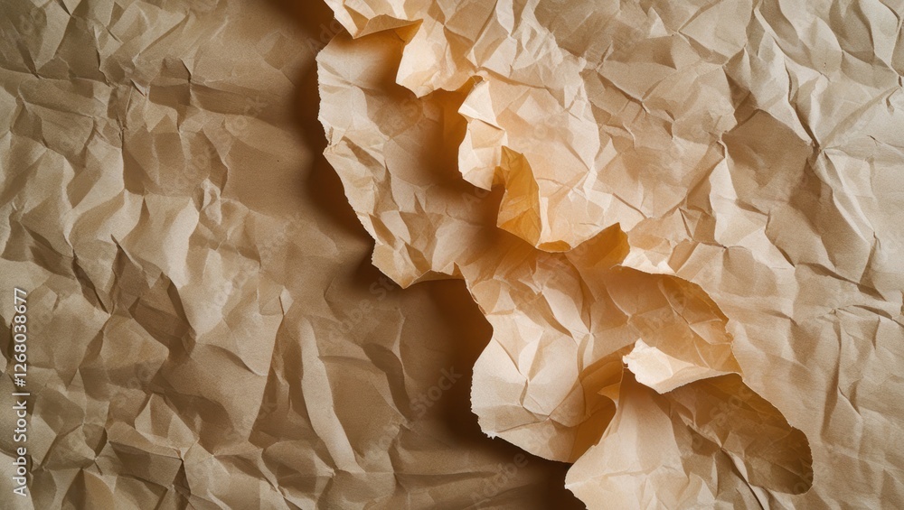 Poster crumpled paper texture background with artistic filter effect for creative design and abstract proje