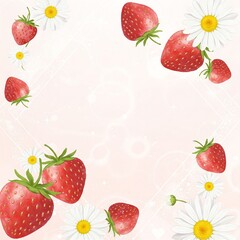 background wallpaper banner floral fruit strawberry dreamy website