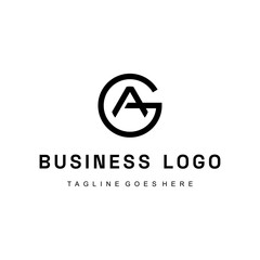 AG Monogram Logo: Rounded and Modern Business Branding