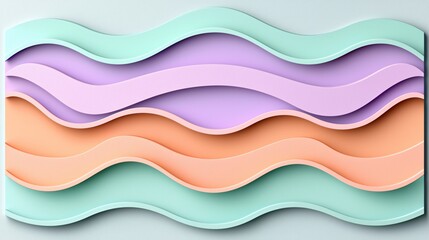 Pastel wave abstract background design