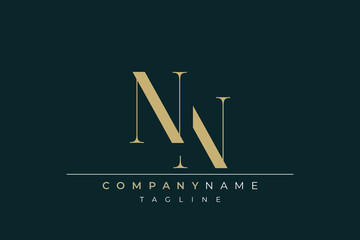 Elegant Monogram with Sophisticated Typography Design Featuring NN with Sophisticated Typography