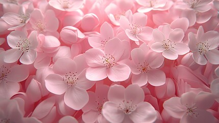 Pink cherry blossoms close-up, soft light, floral background, spring