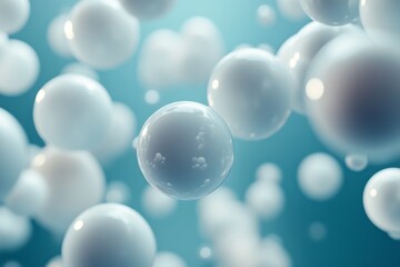 Abstract 3D molecular structure in a futuristic scientific design