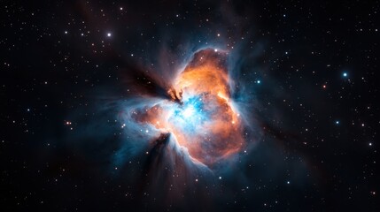 colorful nebula in outer space with stars.