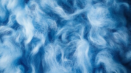 Obraz premium Blue Watercolor Mohair Texture Background with Smooth and Fluffy Wool Fabric for Textiles and Design 